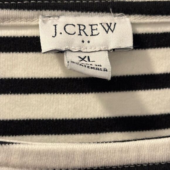 J. Crew Black and White Short Sleeve Tee - Picture 2 of 6